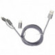 Câble USB 3 en 1- Gris / Legrand