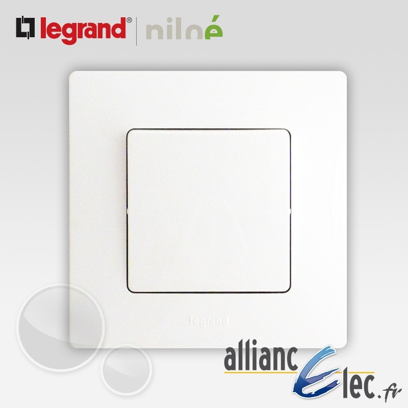 Interrupteur ou va et vient Legrand Niloe Pur Blanc - 664701 + 665001