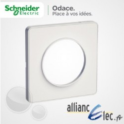 Plaque Blanc Mat 1 Poste Schneider Odace Touch 