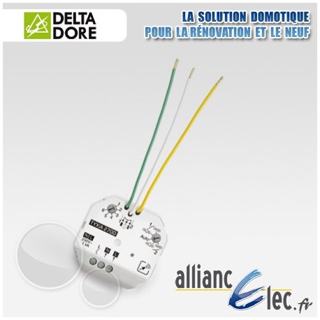 Micromodule émetteur encastré alimenté 230V - 1 ou 2 voies éclairage, volets roulant ou scénarios - Deltadore Tyxia 2700 