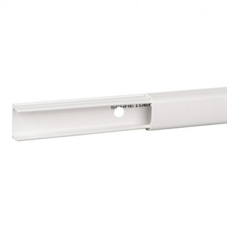 moulure PVC 12x20 1 compartiment, OptiLine Mini Blanc Polaire, 2,1m
