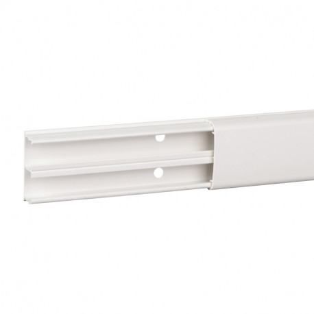 moulure PVC 12x30 2 compartiments, OptiLine Mini Blanc Polaire, 2,1m