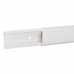 moulure PVC 12x30 1 compartiment OptiLine Mini Blanc Polaire avec membranes 2,1m