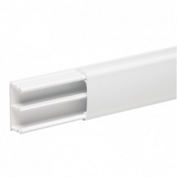 moulure PVC 18x35 2 compartiments, OptiLine Mini Blanc Polaire, 2,1m