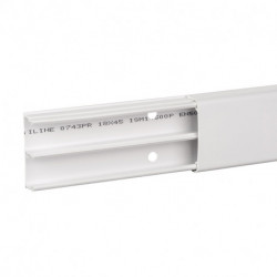 moulure PVC 18x45 2 compartiments, OptiLine Mini Blanc Polaire 2,1m
