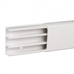 moulure PVC 25x60 3 compartiments, OptiLine Mini Blanc Polaire 2,1m