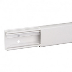 moulure PVC 15x35 1 compartiment OptiLine Mini Blanc Polaire avec membranes 2,1m