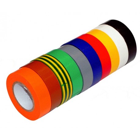 Ruban adhésif PVC Isolant Panaché 10 couleurs
